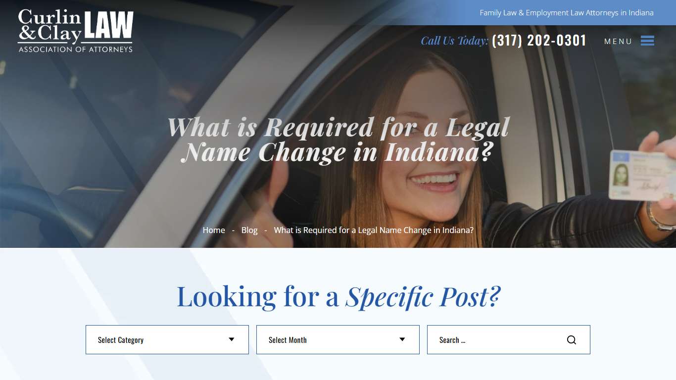 What is Required for a Legal Name Change in Indiana? | Curlin & Clay Law | Indianapolis Name Change Attorneys